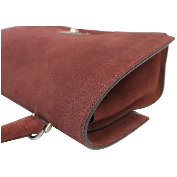 GIVENCHY Medium Shark Suede Leather Satchel Bag Red