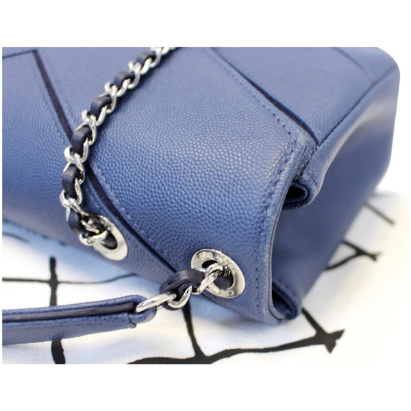 CHANEL CC Chevron Flap Shoulder Crossbody Bag Blue-US