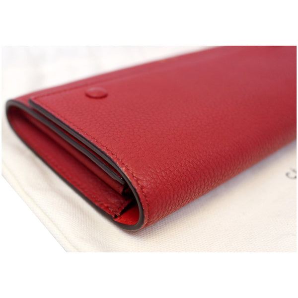 CELINE Large Flap Multifunction Leather Wallet Red-US