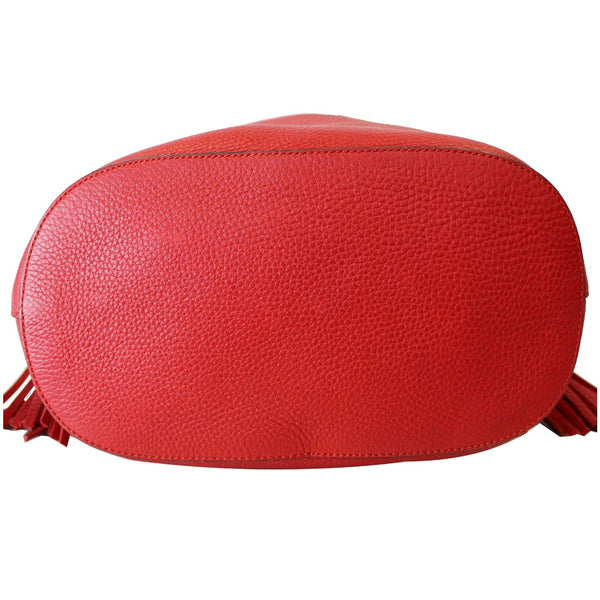 GUCCI Lady Tassel Bucket Leather Shoulder Bag Red 354472