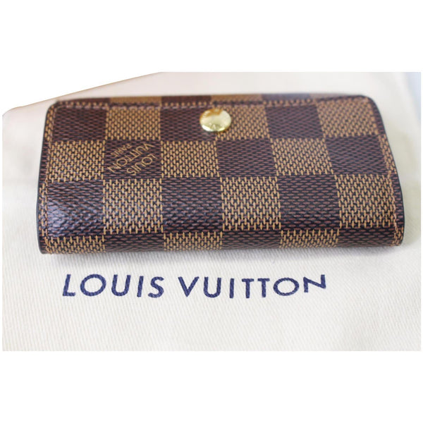 preowned Louis Vuitton Damier Ebene 6 Key Holder Brown