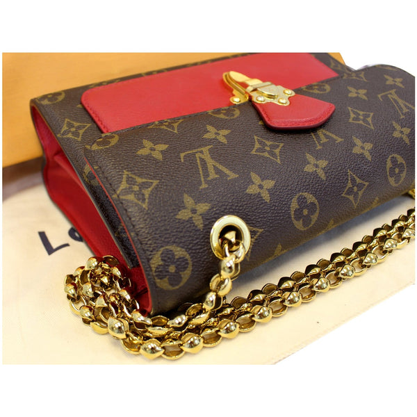 LOUIS VUITTON Victoire Monogram Canvas Shoulder Bag Brown/Cerise-US