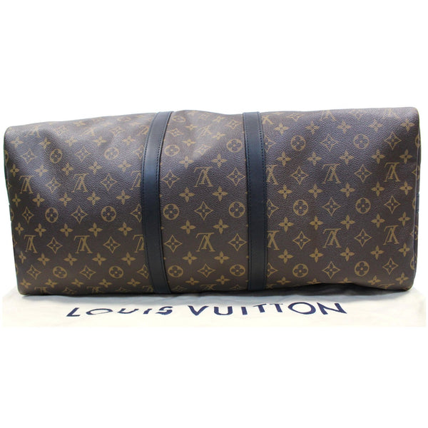 LOUIS VUITTON Keepall Bandouliere 55 Monogram Macassar Travel Bag Brown