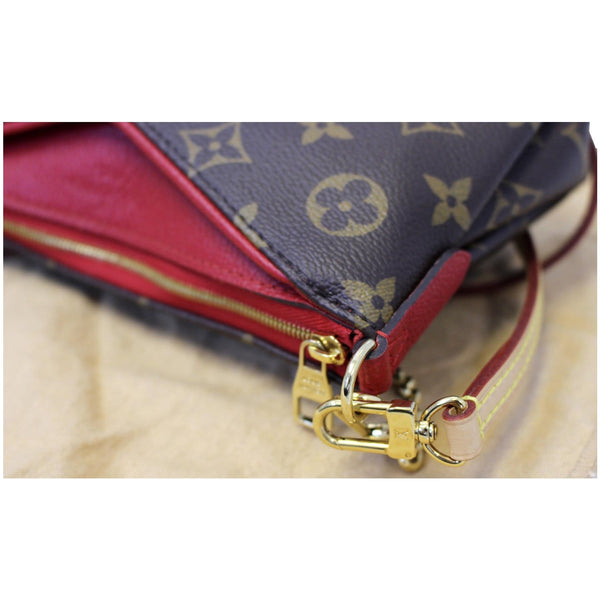 LOUIS VUITTON Pallas Monogram Canvas Clutch Crossbody Bag Brown