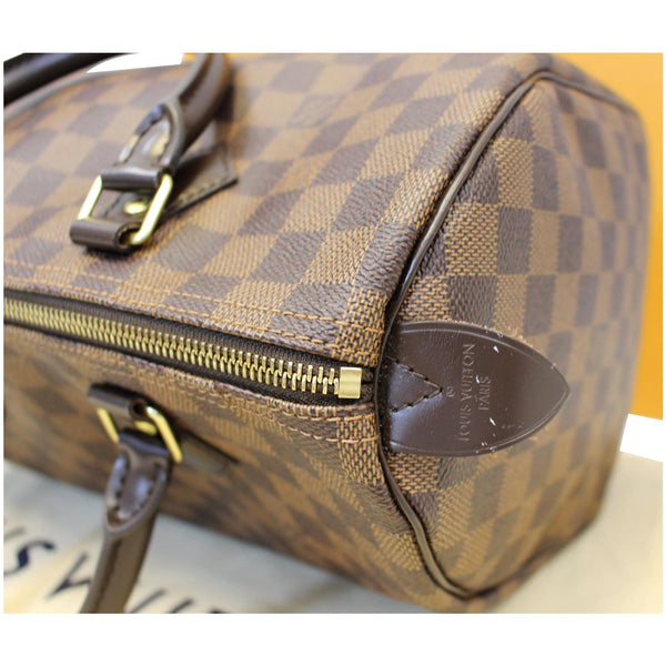 LV Speedy 30 Damier Ebene Satchel Bag - Corner right view