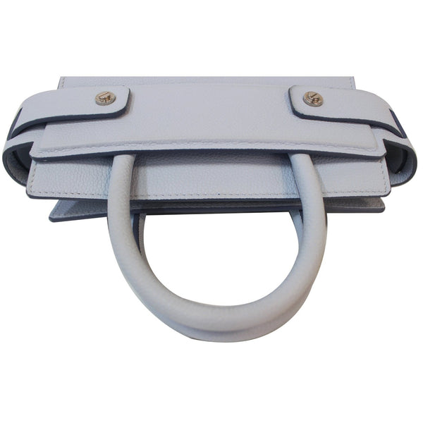 GIVENCHY Horizon Mini Grained Leather Satchel Bag Light Blue