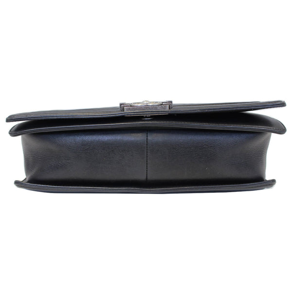 CHANEL Large Boy Flap Calfskin Quilted Leather Shoulder Bag Black-US