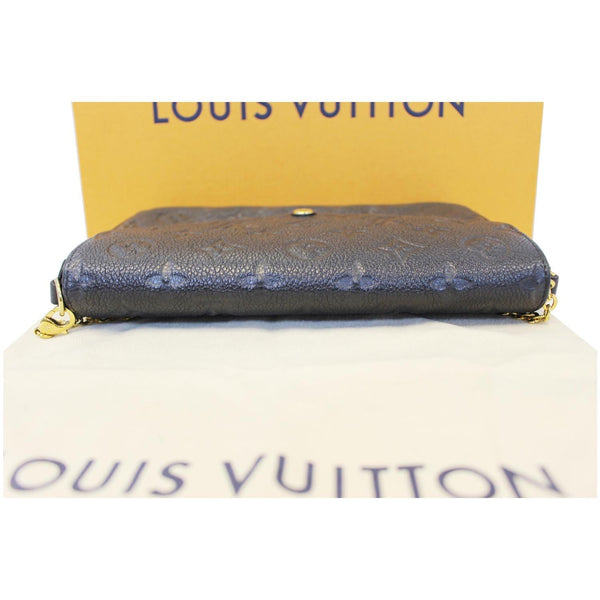 LOUIS VUITTON Pochette Felicie Empreinte Leather Crossbody Bag Black