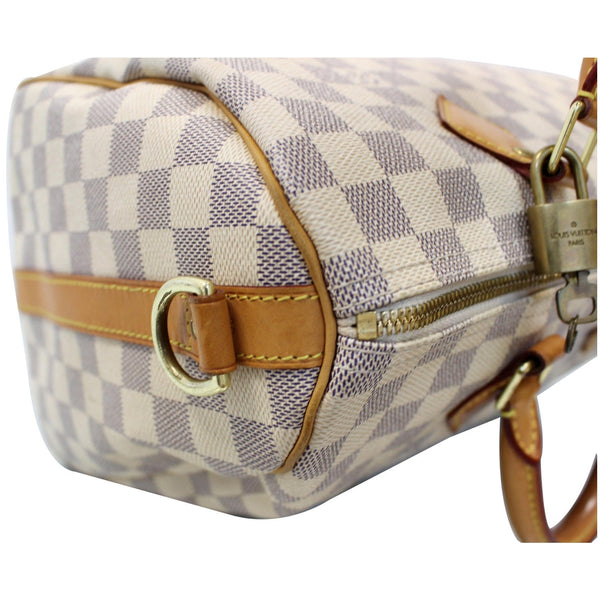 Louis Vuitton Speedy 30 Zip Closure Canvas Satchel Bag
