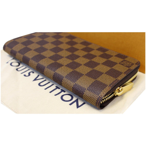 LOUIS VUITTON Zippy Damier Ebene Long Wallet Brown