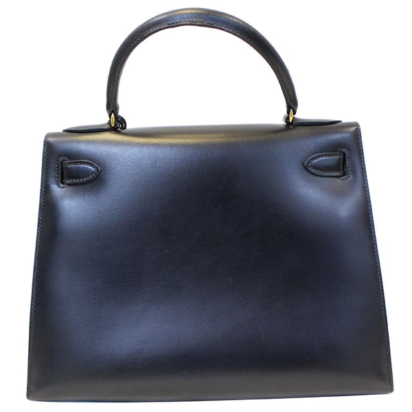 HERMES Kelly Sellier 28 Box Leather Bag Black-US