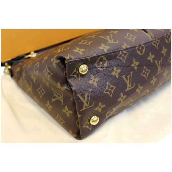 LOUIS VUITTON V MM Monogram Canvas Tote Shoulder Bag Bordeaux-US