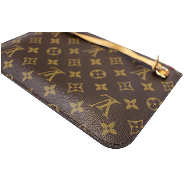 LOUIS VUITTON Pochette Wristlet Pouch Monogram Canvas Neverfull MM Brown