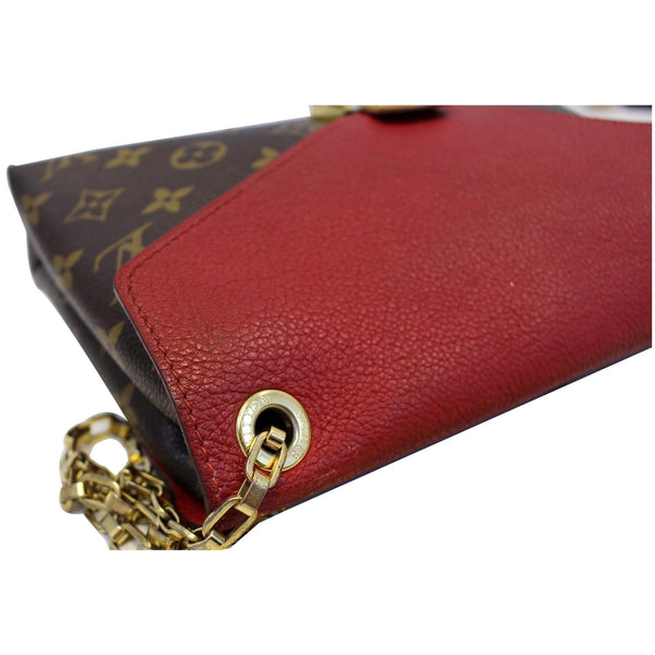 LOUIS VUITTON Pallas Chain Monogram Canvas Crossbody Bag Brown