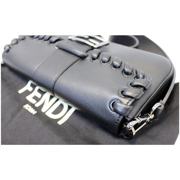 FENDI BAGUETTE Black Leather Shoulder Bag-US