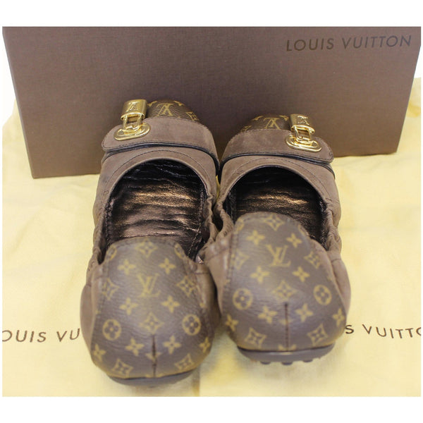 LOUIS VUITTON Lucky Ballerina Monogram Iridescent Leather Flats Brown-US
