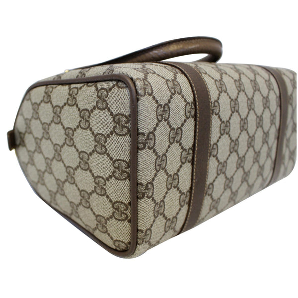 GUCCI Boston Doctor GG Canvas Satchel Handbag Taupe-US