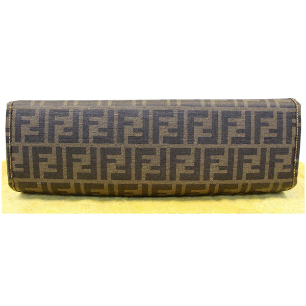 FENDI Tobacco Zucca Print Mesh Fabric Tote Bag Brown