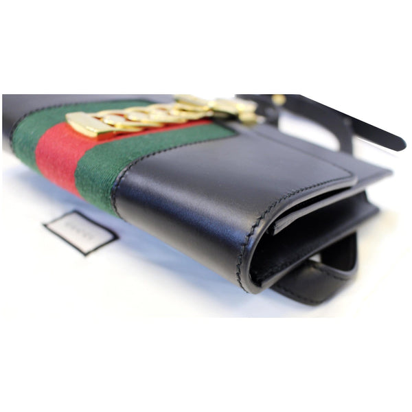 Gucci Belt Sylvie Calfskin Leather Bumbag Black - corner view