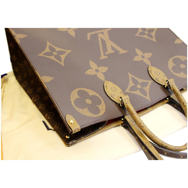 LOUIS VUITTON Onthego Reverse Monogram Giant Canvas Shoulder Bag Brown