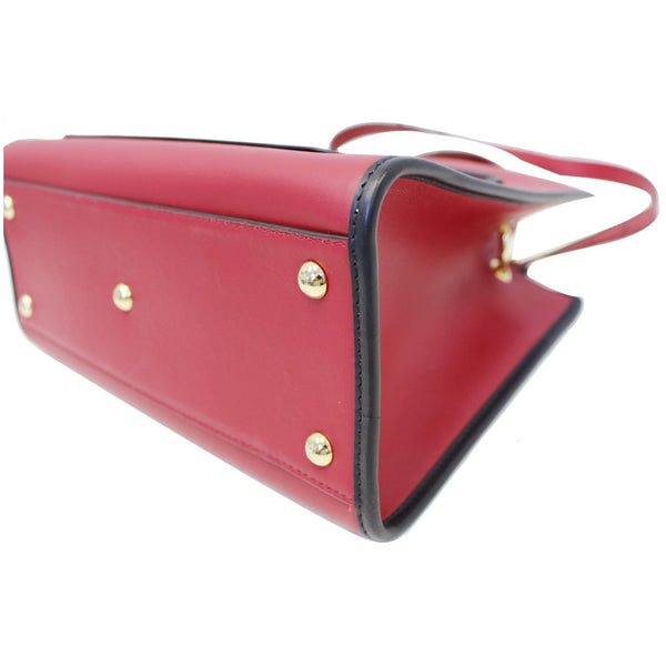 Fendi Runway Leather Tote Bag Red - bottom view