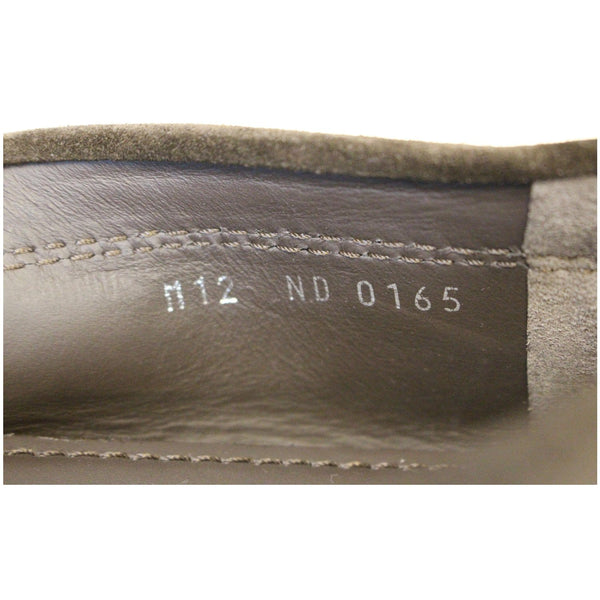 Louis Vuitton Moccasin Embossed Suede Leather ND0165