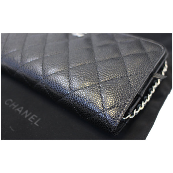 CHANEL Wallet on Chain WOC Caviar Leather Crossbody Bag Black