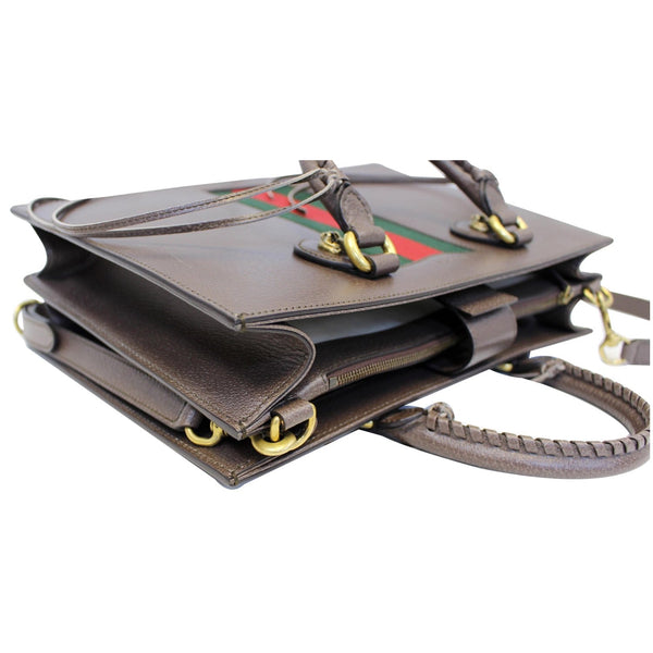 Gucci Handle Bag Animalier Leather Brown - left view