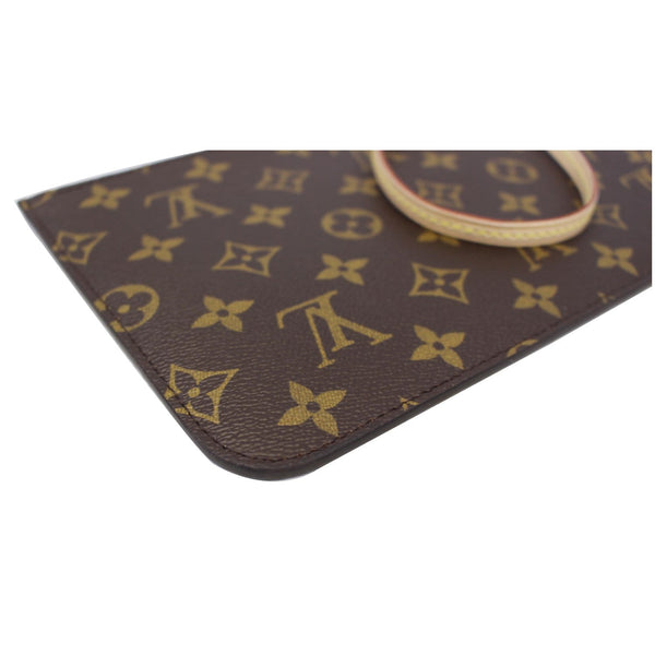 LOUIS VUITTON Pochette Wristlet Pouch Monogram Canvas Neverfull MM Brown