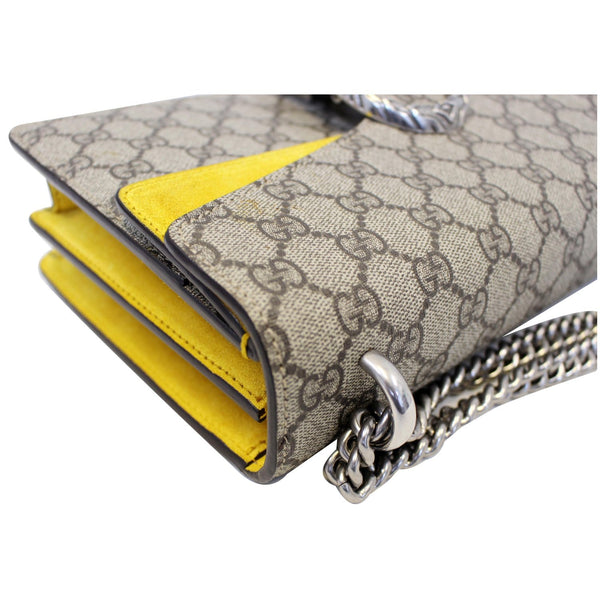 GUCCI Dionysus Small GG Supreme Canvas Shoulder Bag Beige 400249