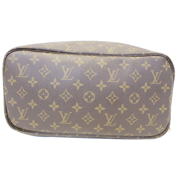 LOUIS VUITTON Neverfull MM Monogram Canvas Tote Bag Brown/Yellow