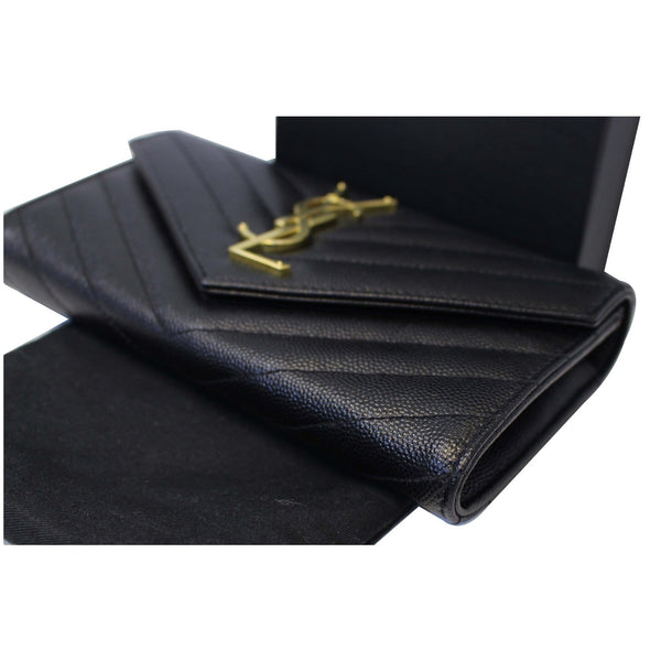 YVES SAINT LAURENT Large Grain De Poudre Wallet Black