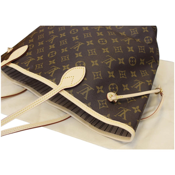 LOUIS VUITTON Neverfull MM Monogram Canvas Tote Shoulder Bag Brown