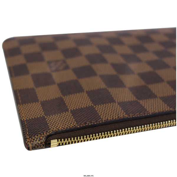 LOUIS VUITTON Pochette Wristlet Pouch Damier Ebene Neverfull MM-US