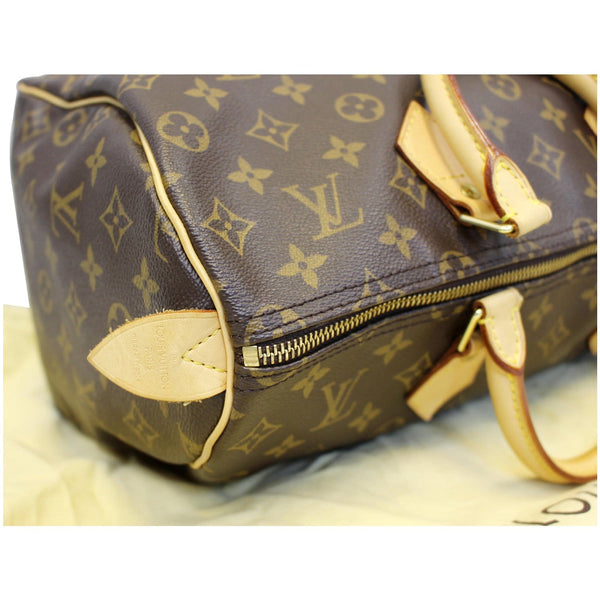 Louis Vuitton Speedy 35 - Lv Monogram Canvas Satchel Bag - corner