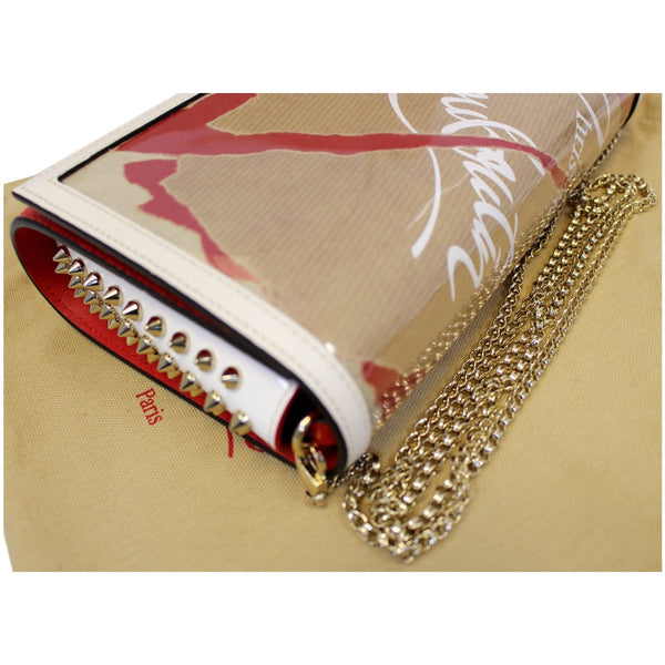 Christian Louboutin Paloma Kraft Loubi Clutch Crossbody Bag-US