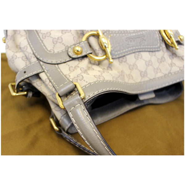 GUCCI Jockey Medium GG Canvas Monogram Tote Bag Beige 203546-US
