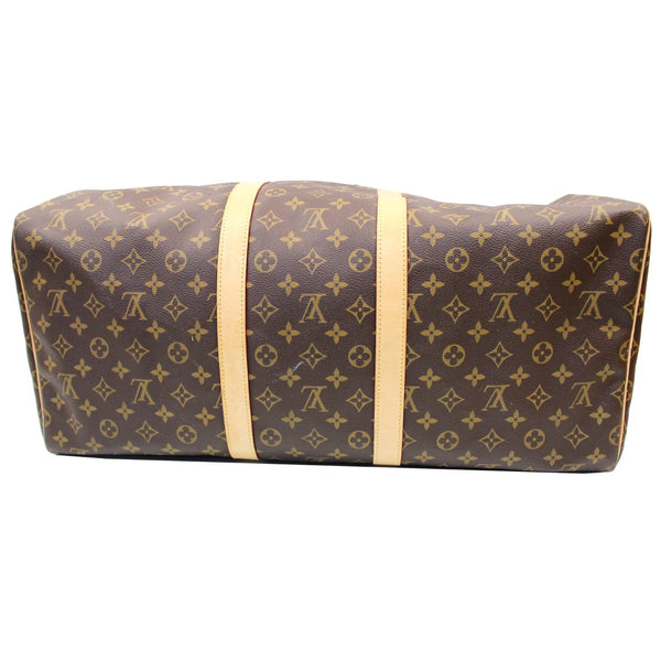 LOUIS VUITTON Keepall 55 Monogram Canvas Bostan Bag Brown