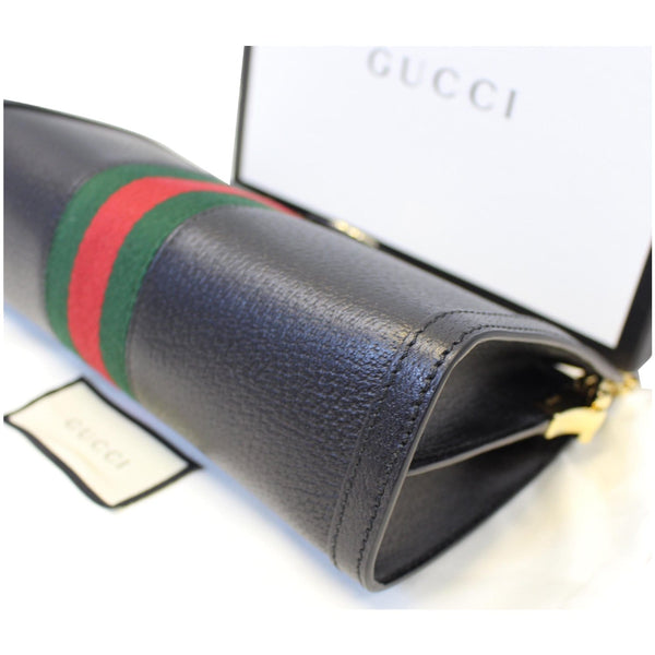 GUCCI Ophidia Small Web Calfskin Shoulder Bag Black 503877