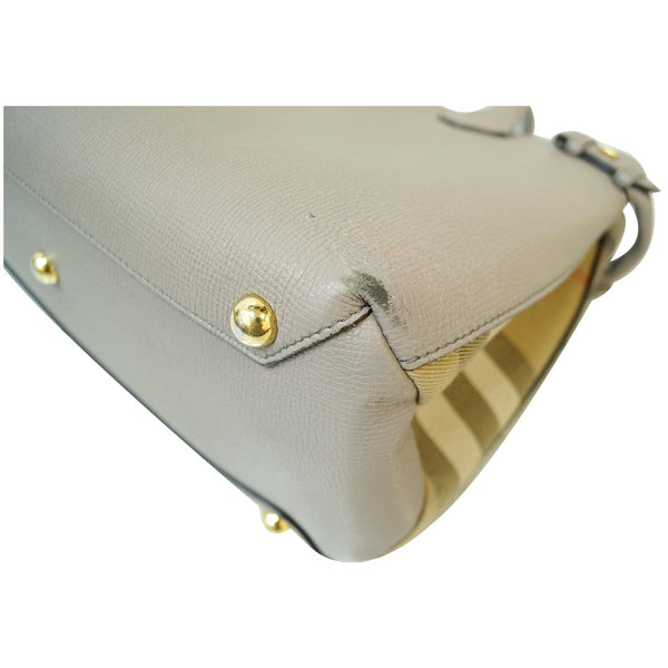 BURBERRY House Check Medium Banner Tote Bag Taupe