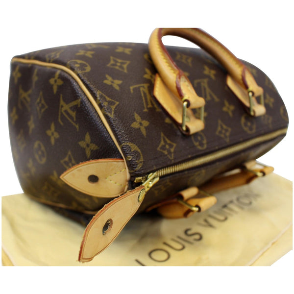 LOUIS VUITTON Speedy 25 Monogram Canvas Satchel Bag Brown-US