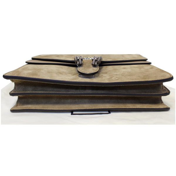 Gucci Medium Dionysus Suede Leather Shoulder Bag - Taupe color
