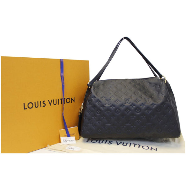 LOUIS VUITTON Ponthieu MM Monogram Empreinte Leather Shoulder Bag Black