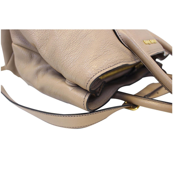 Miu Miu Madras 2 Way Leather Shoulder Bag - corner view