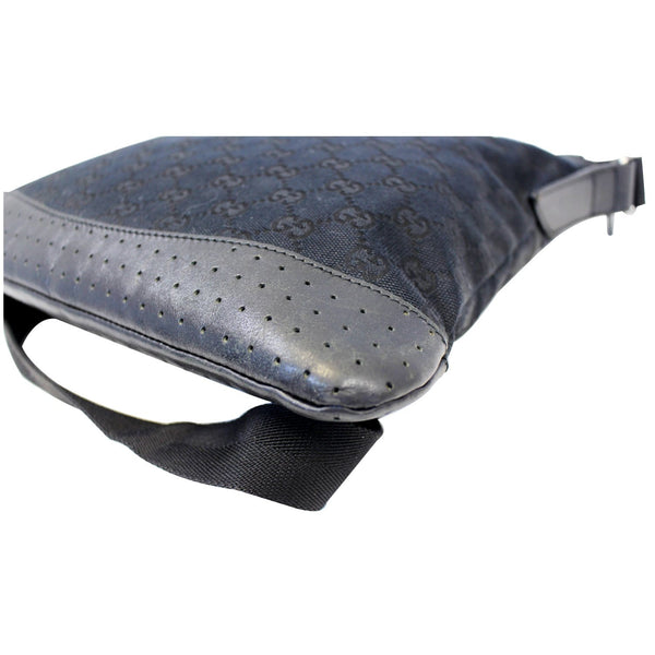 GUCCI Monogram Medium Perforated Messenger Crossbody Bag Black-US