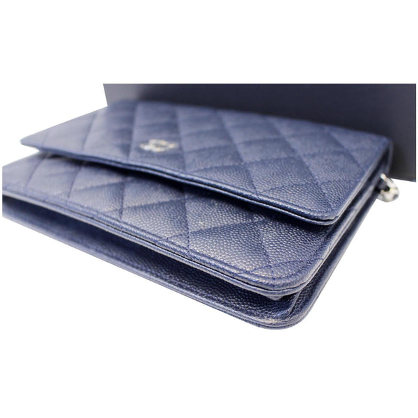 CHANEL Wallet On Chain WOC Clutch Crossbody Bag Navy-US
