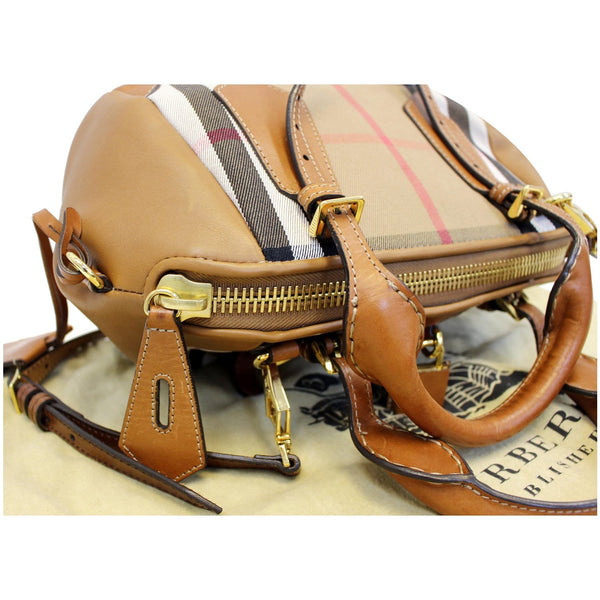 BURBERRY Blaze House Check and Leather Shoulder Bag Brown-US