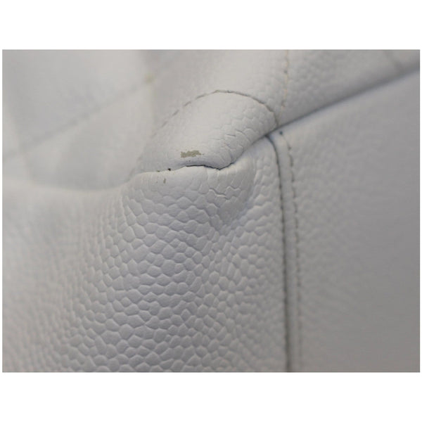 CHANEL Grand Shopping Quilted Caviar Leather Tote Bag White-US
