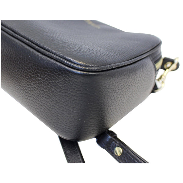 VERSACE Collection Pebbled Leather Camera Crossbody Bag Black-US