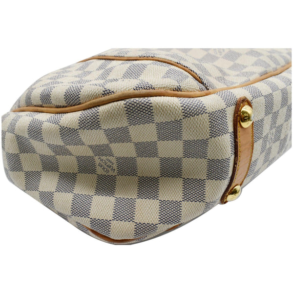LOUIS VUITTON Galliera PM Damier Azur Shoulder Tote Bag White